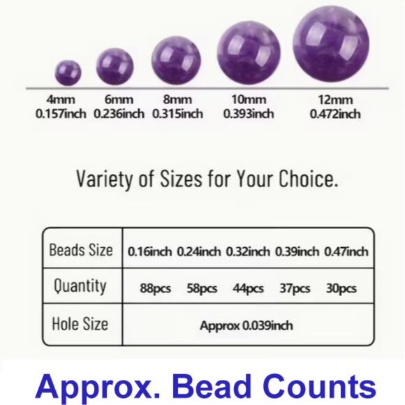 Lavender Stone Beads   Big, Bold 10mm15" Strand - Picture 2 of 2